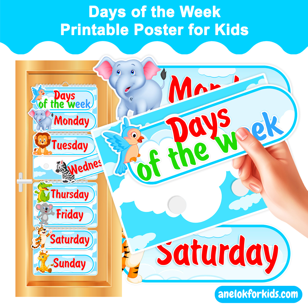 Days of the Week – Printable Poster for Kids